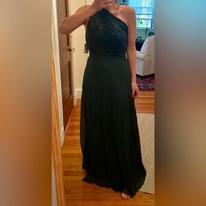 Birdy Grey Kira Dress Emerald One Shoulder - Medium